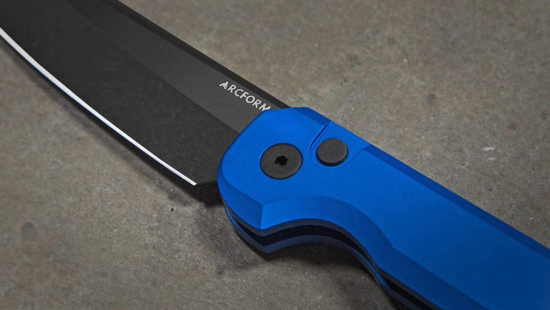 Arcform Blue ARC-071 Slimfoot Black Blade Auto Knife 3.1" 154CM (USA) 4 Arcform Blue ARC-071 Slimfoot Black Blade Auto Knife 3.1" 154CM (USA)