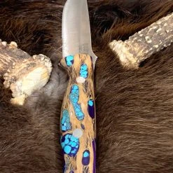 BARK RIVER KNIVES Bark River Gunny CPM 3V Knife W/ Blue Cholla Cactus - Turquoise 10 BARK RIVER KNIVES Bark River Gunny CPM 3V Knife W/ Blue Cholla Cactus - Turquoise
