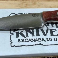 BARK RIVER KNIVES Bark River Mini-Aurora CPM 3V Knife Red & Natural #3 Elder Burl (USA)