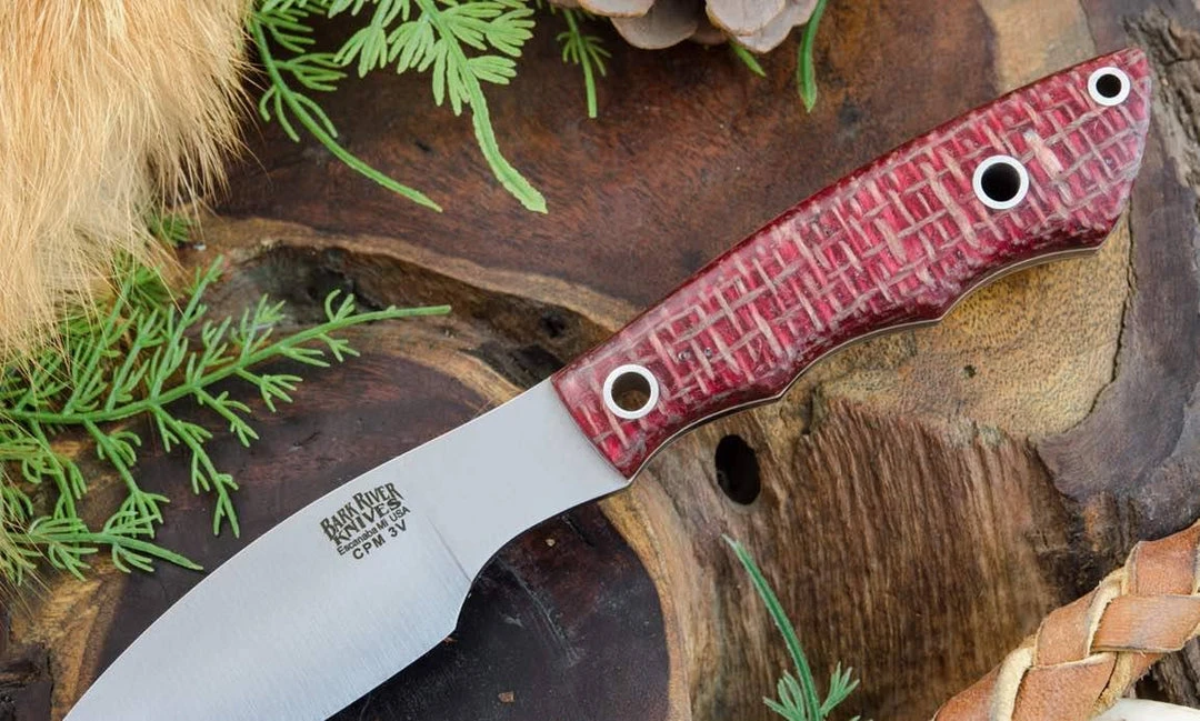 BARK RIVER KNIVES Bark River Mini Canadian CPM 3V Knife Micarta W/ White Liners (USA) 1 BARK RIVER KNIVES Bark River Mini Canadian CPM 3V Knife Micarta W/ White Liners (USA)