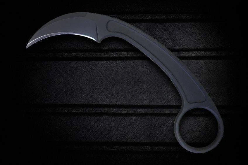 BASTINELLI CREATIONS All Knife Brands Bastinelli PiKa Fixed 1.65" Black Cerakote N690CO Hawkbill Blade 5 BASTINELLI CREATIONS All Knife Brands Bastinelli PiKa Fixed 1.65" Black Cerakote N690CO Hawkbill Blade