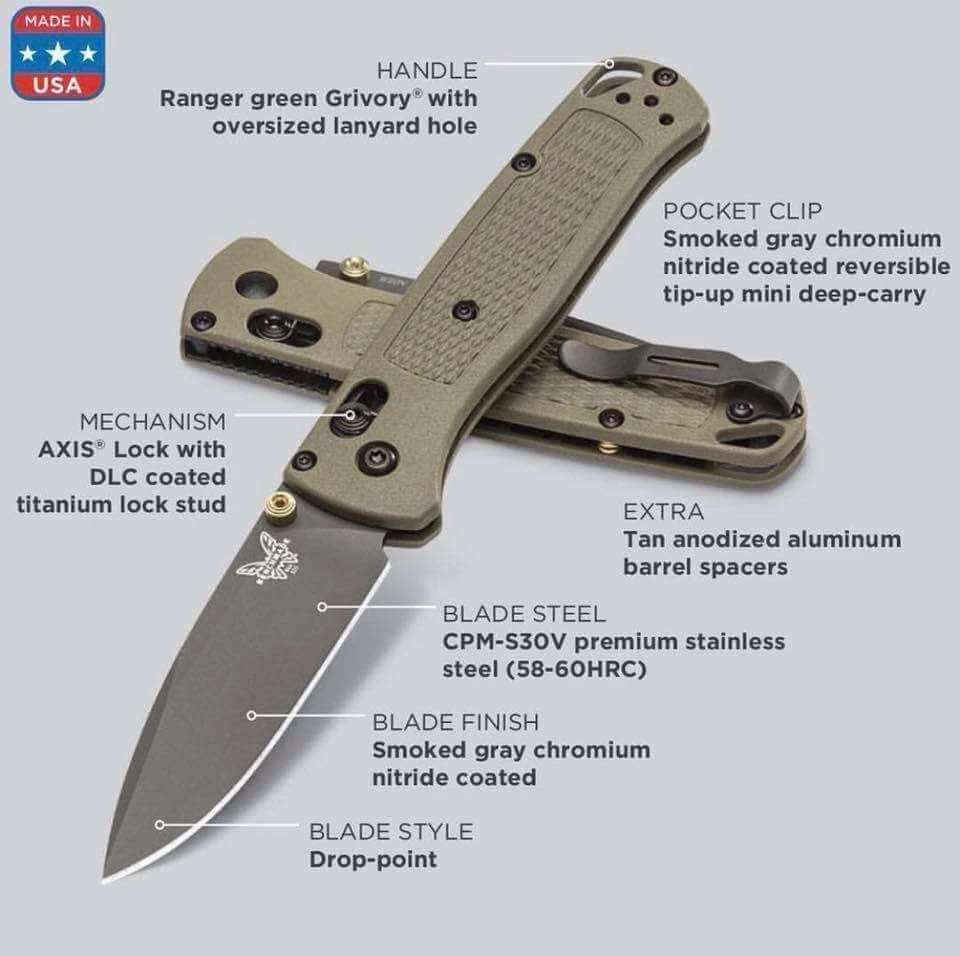 Benchmade 535 Bugout Knife (USA) 9 Benchmade 535 Bugout Knife (USA)