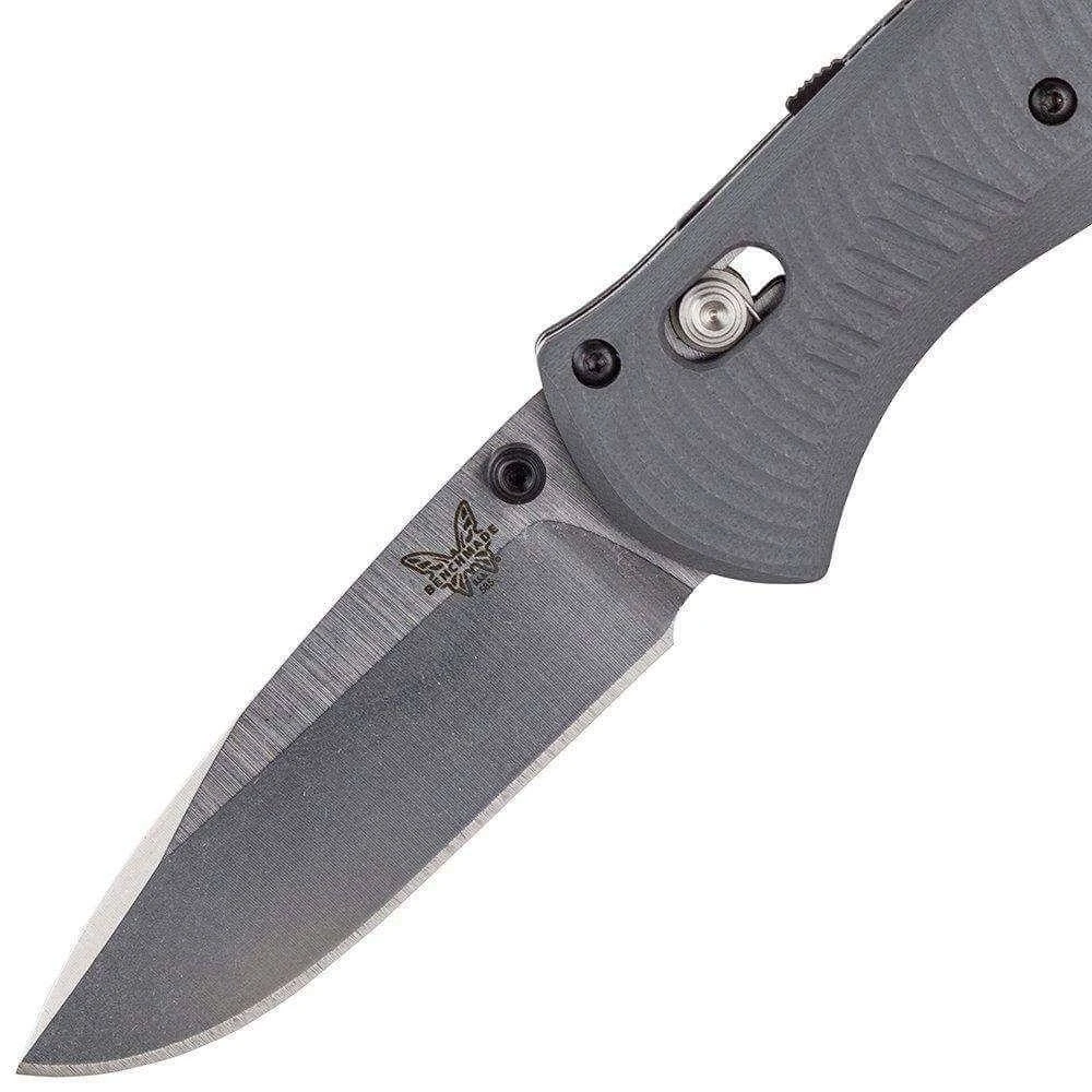 Benchmade Mini Barrage Knife Gray G-10 585-2 3 Benchmade Mini Barrage Knife Gray G-10 585-2