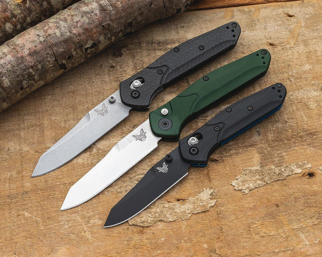 Benchmade Osborne 9400 Auto Knife Green Aluminum (3.4" Satin) 7 Benchmade Osborne 9400 Auto Knife Green Aluminum (3.4" Satin)