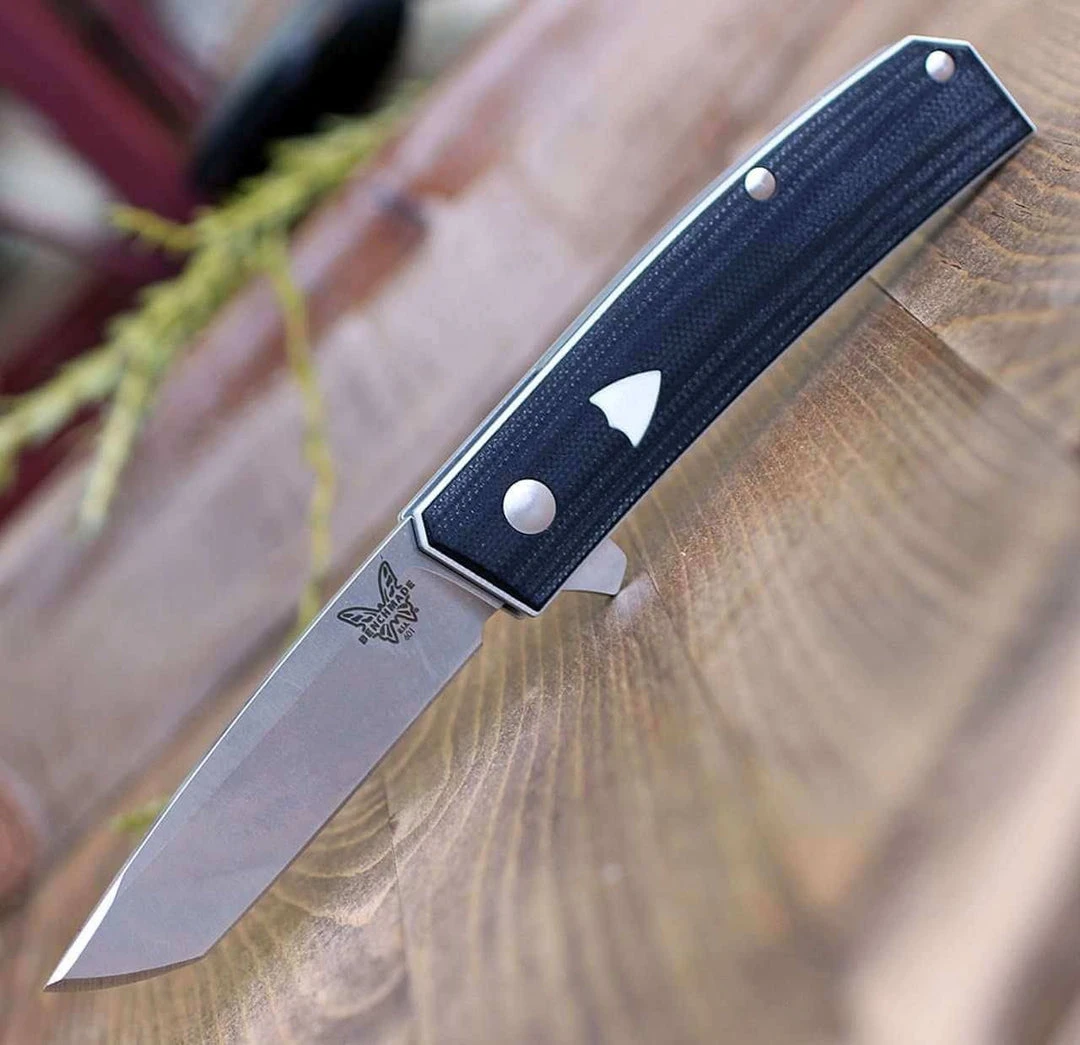 Benchmade Tengu Flipper Knife Black G-10 (2.77" Satin) 601 4 Benchmade Tengu Flipper Knife Black G-10 (2.77" Satin) 601