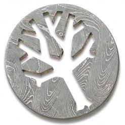 Boker 150004 Damascus Trolley Coin With Keychain