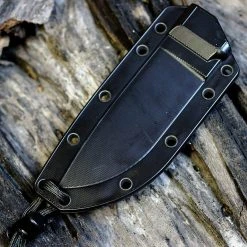 ESEE 4P-B Black Blade Plain Edge, Micarta Handle Black Sheath Clip Plate All Knife Brands