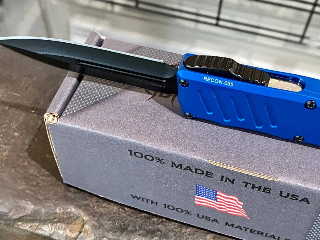 Guardian Tactical Recon-035 94131 D/E Auto Blue Black Tactical Knife (3.25") 3 Guardian Tactical Recon-035 94131 D/E Auto Blue Black Tactical Knife (3.25")