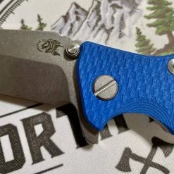 RICK HINDERER Hinderer Eklipse Harpoon Spanto Battle Blue Knife Stonewash G10