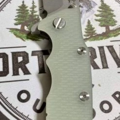 RICK HINDERER All Knife Brands Hinderer Eklipse Harpoon Spanto Knife Working Finish Blue/Translucent Green G10 3.5