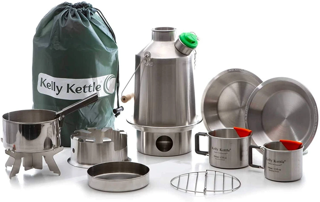 Kelly Kettle Scout Kit 41 Oz Stainless Camp Kettle W/ Stove For Fishing, Hunting, Hiking 1 Kelly Kettle Scout Kit 41 Oz Stainless Camp Kettle W/ Stove For Fishing, Hunting, Hiking