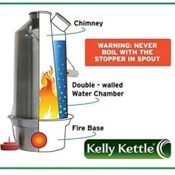 Kelly Kettle Scout Kit 41 Oz Stainless Camp Kettle W/ Stove For Fishing, Hunting, Hiking 7 Kelly Kettle Scout Kit 41 Oz Stainless Camp Kettle W/ Stove For Fishing, Hunting, Hiking