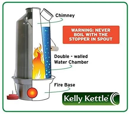 Kelly Kettle Scout Kit 41 Oz Stainless Camp Kettle W/ Stove For Fishing, Hunting, Hiking 3 Kelly Kettle Scout Kit 41 Oz Stainless Camp Kettle W/ Stove For Fishing, Hunting, Hiking