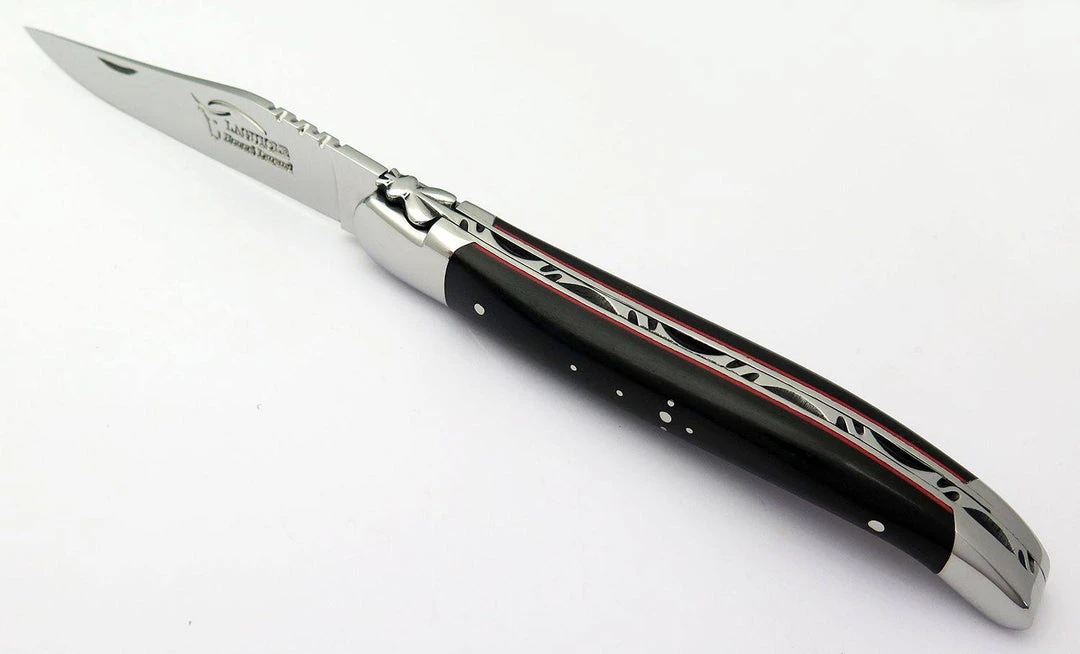 LAGUIOLE HONORE DURAND Laguiole Durand Handmade Folding 3.875" Ebony Wood Knife 14C28 (France) 2 LAGUIOLE HONORE DURAND Laguiole Durand Handmade Folding 3.875" Ebony Wood Knife 14C28 (France)