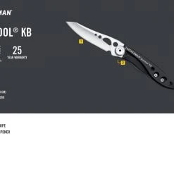 Leatherman Tools Leatherman Skeletool KB Folding Knife 2.6" Stainless Steel 832385 (USA) 11 Leatherman Tools Leatherman Skeletool KB Folding Knife 2.6