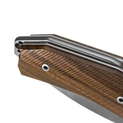 LionSteel KUR Flipper Knife - Santos Wood Handles (Italy)