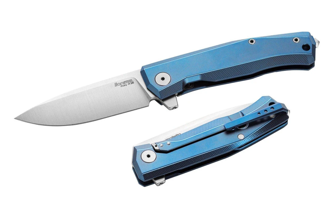 LionSteel MT01 BL Myto Flipper Knife 3.27" M390 , Blue Titanium Handles LionSteel Knives 1 LionSteel MT01 BL Myto Flipper Knife 3.27" M390 , Blue Titanium Handles LionSteel Knives