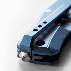 LionSteel MT01 BL Myto Flipper Knife 3.27" M390 , Blue Titanium Handles LionSteel Knives 8 LionSteel MT01 BL Myto Flipper Knife 3.27