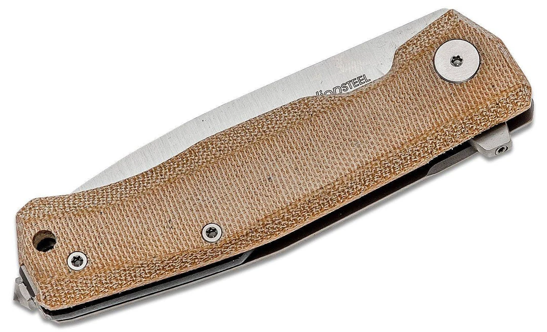 LionSteel Knives LionSteel Myto Knife 3.27" M390, Natural Micarta And Titanium Handles 2 LionSteel Knives LionSteel Myto Knife 3.27" M390, Natural Micarta And Titanium Handles