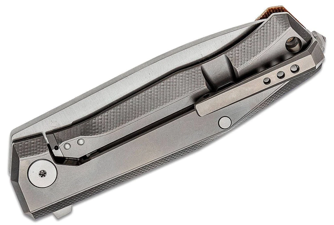 LionSteel Knives LionSteel Myto Knife 3.27" M390, Natural Micarta And Titanium Handles 3 LionSteel Knives LionSteel Myto Knife 3.27" M390, Natural Micarta And Titanium Handles