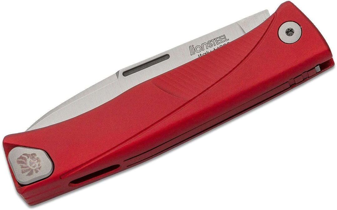 LionSteel Knives LionSteel Thrill Slipjoint Folding Knife 3.15" M390 Satin Blade, Red 2 LionSteel Knives LionSteel Thrill Slipjoint Folding Knife 3.15" M390 Satin Blade, Red