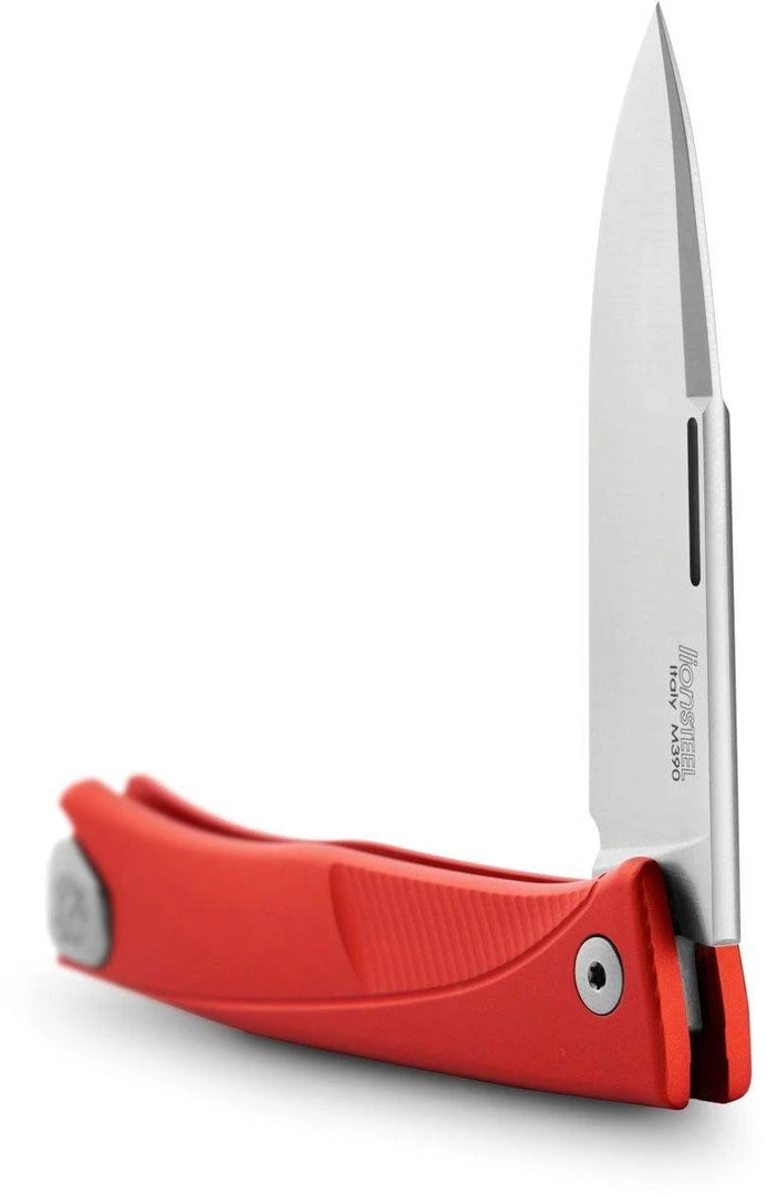 LionSteel Knives LionSteel Thrill Slipjoint Folding Knife 3.15" M390 Satin Blade, Red 5 LionSteel Knives LionSteel Thrill Slipjoint Folding Knife 3.15" M390 Satin Blade, Red