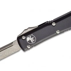 Microtech 121-10AP Ultratech Auto S/E Knife 3.46" Apocalyptic Plain Blade, Black Handles
