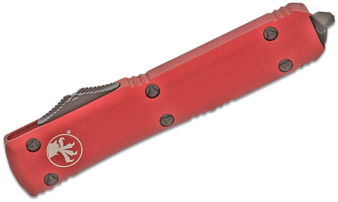 All Knife Brands Microtech 122-1RD Ultratech Auto OTF Knife 3.46" Double Edge Red Handle 2 All Knife Brands Microtech 122-1RD Ultratech Auto OTF Knife 3.46" Double Edge Red Handle