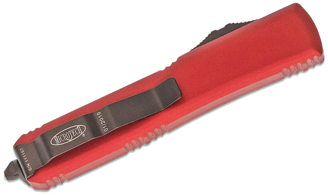 All Knife Brands Microtech 122-1RD Ultratech Auto OTF Knife 3.46" Double Edge Red Handle 3 All Knife Brands Microtech 122-1RD Ultratech Auto OTF Knife 3.46" Double Edge Red Handle
