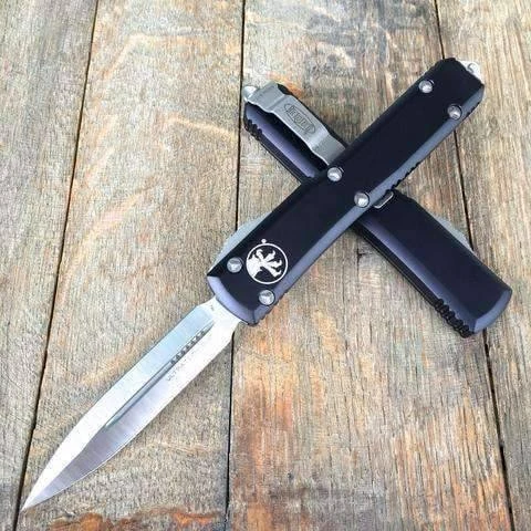 All Knife Brands Microtech 122-4 Ultratech Auto OTF Knife 3.46" Satin Double Edge Knife, Aluminum Handles 5 All Knife Brands Microtech 122-4 Ultratech Auto OTF Knife 3.46" Satin Double Edge Knife, Aluminum Handles