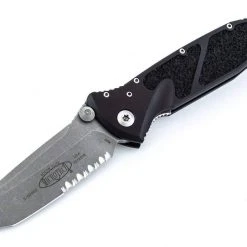 Microtech 161-11AP SOCOM Elite T/E Manual Black Handle - Apocalyptic Blade - Partial Serrations All Knife Brands