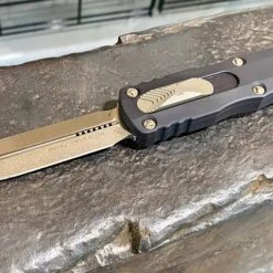 All Knife Brands Microtech 227-13 Dirac Delta D/E - Black Handle - Bronze Blade 10 All Knife Brands Microtech 227-13 Dirac Delta D/E - Black Handle - Bronze Blade