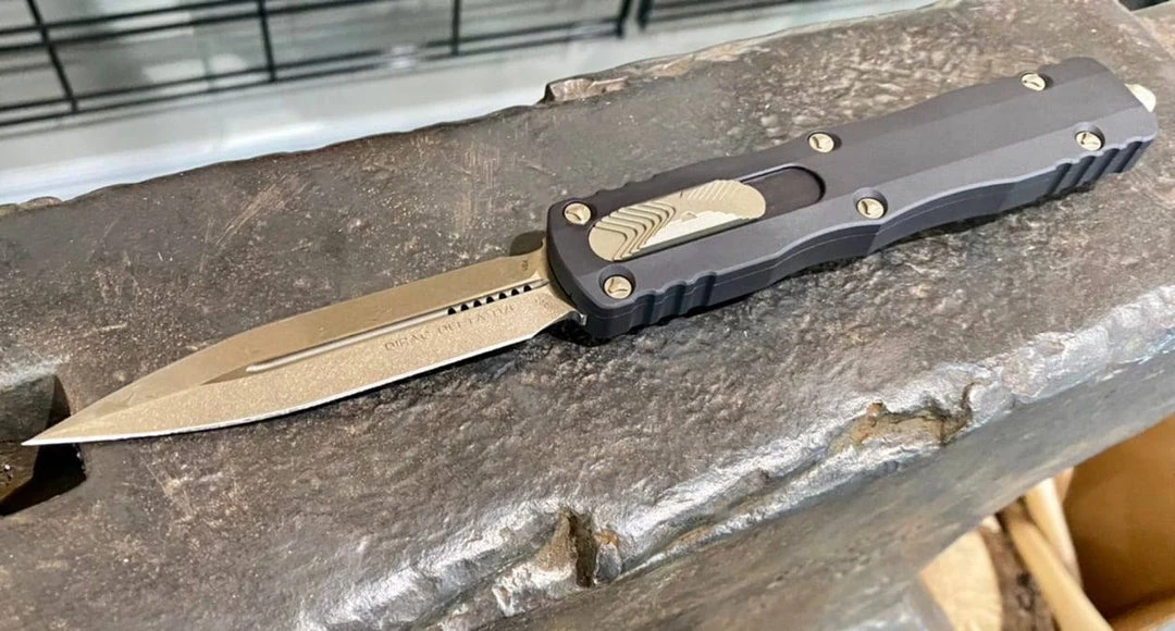 All Knife Brands Microtech 227-13 Dirac Delta D/E - Black Handle - Bronze Blade 5 All Knife Brands Microtech 227-13 Dirac Delta D/E - Black Handle - Bronze Blade