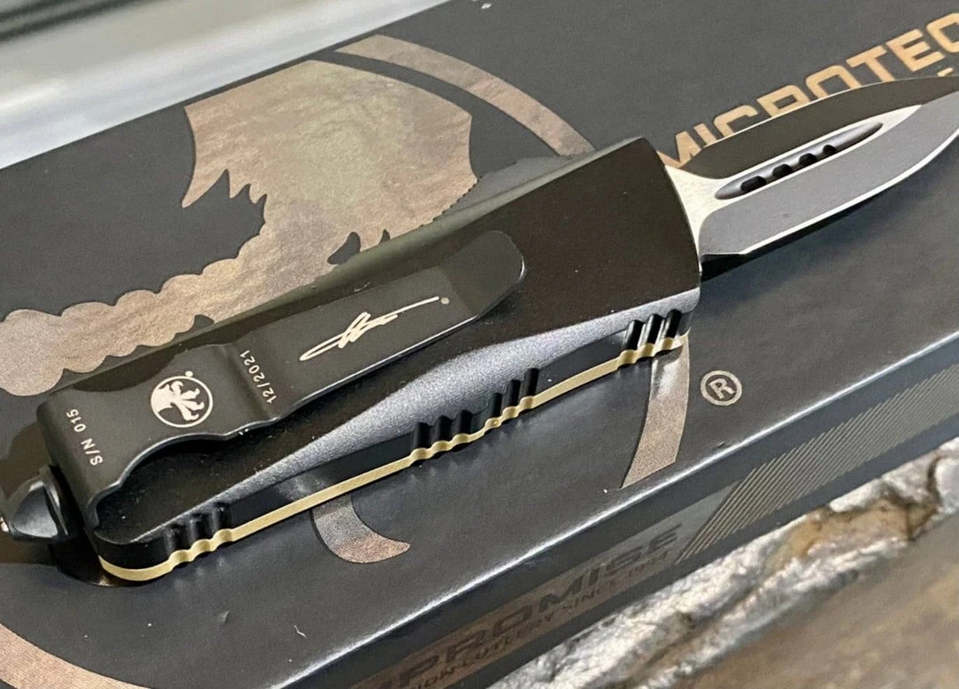 All Knife Brands Microtech 238-1GTTAS Troodon Mini 1.99" D/E SS Tan G10 OTF Auto Knife 3 All Knife Brands Microtech 238-1GTTAS Troodon Mini 1.99" D/E SS Tan G10 OTF Auto Knife