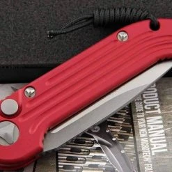 Microtech LUDT Automatic Knife Red (3.4" Black) 135-1RD All Knife Brands