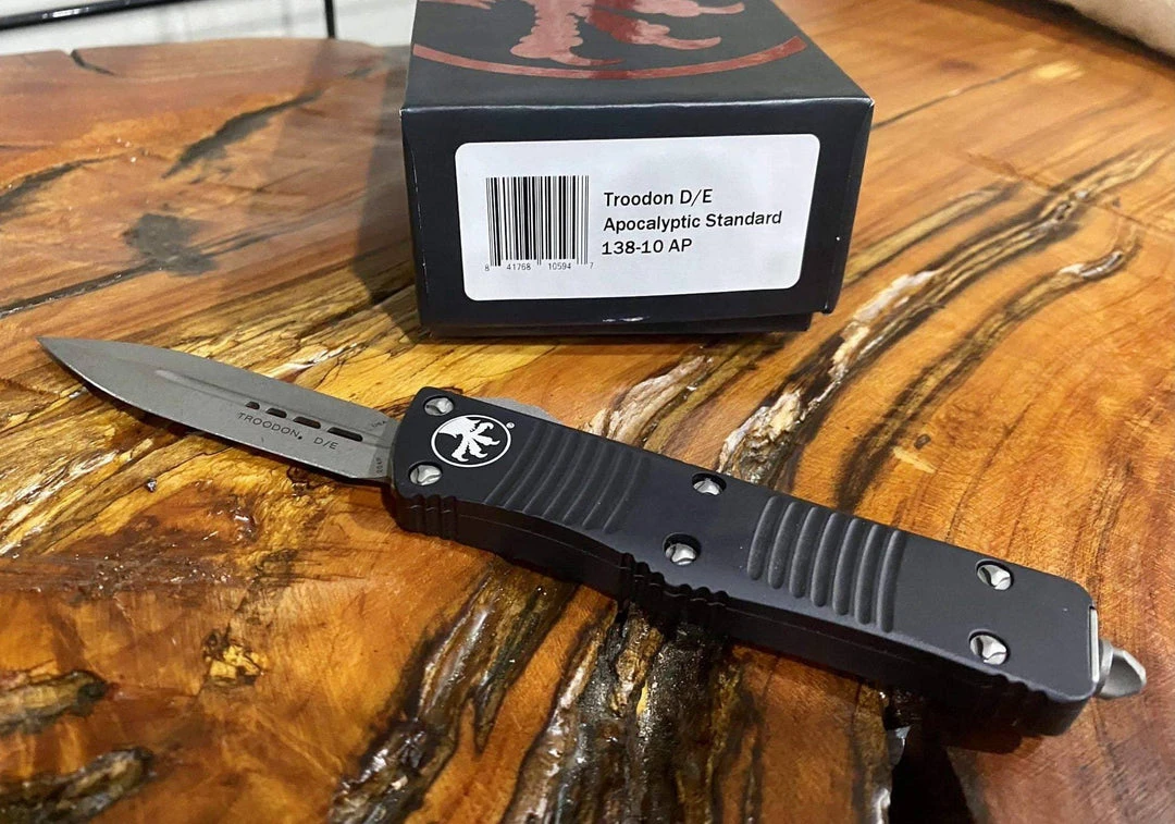 Microtech Troodon D/E OTF Automatic Knife (3" Apocalyptic) 138-10AP 1 Microtech Troodon D/E OTF Automatic Knife (3" Apocalyptic) 138-10AP