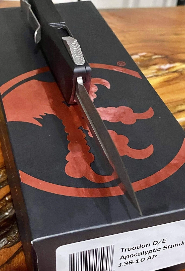 Microtech Troodon D/E OTF Automatic Knife (3" Apocalyptic) 138-10AP 5 Microtech Troodon D/E OTF Automatic Knife (3" Apocalyptic) 138-10AP