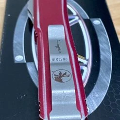 All Knife Brands Microtech Ultratech Hellhound Signature 119-10 - Distressed Red Knife