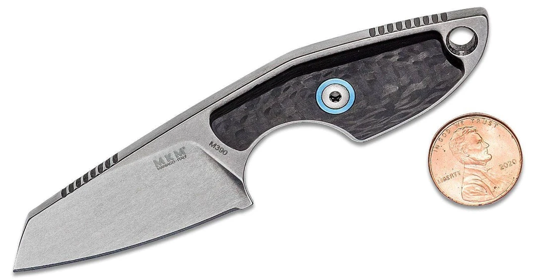 MANIAGO KNIFE MAKERS MKM Knives Jesper Voxnaes Mikro 2 Fixed Blade Neck Knife 1.97" M390, Carbon 5 MANIAGO KNIFE MAKERS MKM Knives Jesper Voxnaes Mikro 2 Fixed Blade Neck Knife 1.97" M390, Carbon