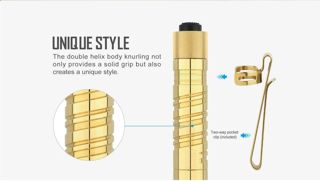 Olight I3T EOS Brass Flashlight (Limited Edition) 4 Olight I3T EOS Brass Flashlight (Limited Edition)