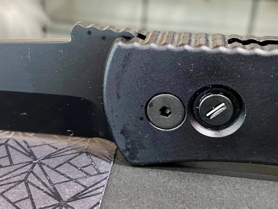 PROTECH KNIVES All Knife Brands Pro-Tech Emerson E7T Operator Tritium Button Tanto Knife (3.25" Black) 2 PROTECH KNIVES All Knife Brands Pro-Tech Emerson E7T Operator Tritium Button Tanto Knife (3.25" Black)