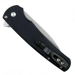 PROTECH KNIVES Pro-Tech Malibu Wharncliffe Plunge Lock Flipper Knife Black (3.3" Stonewash)