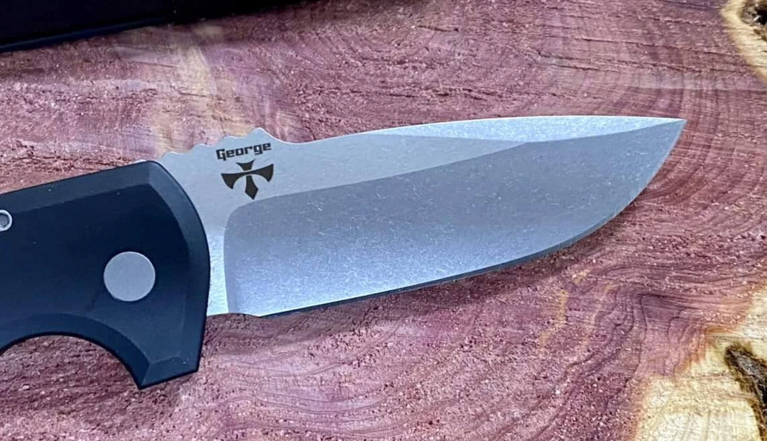 PROTECH KNIVES Pro-Tech Rockeye Auto Black Handle, Stonewash S35VN Blade LG301 6 PROTECH KNIVES Pro-Tech Rockeye Auto Black Handle, Stonewash S35VN Blade LG301