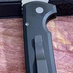 PROTECH KNIVES Pro-Tech Rockeye Auto Black Handle, Stonewash S35VN Blade LG301 16 PROTECH KNIVES Pro-Tech Rockeye Auto Black Handle, Stonewash S35VN Blade LG301