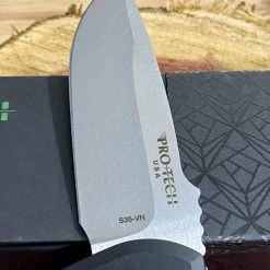 PROTECH KNIVES Pro-Tech Rockeye Auto Black Handle, Stonewash S35VN Blade LG301 17 PROTECH KNIVES Pro-Tech Rockeye Auto Black Handle, Stonewash S35VN Blade LG301