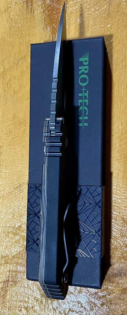 PROTECH KNIVES Pro-Tech Strider SnG Custom Auto Camo G-10 Damascus Blade Pearl Button 2436-DAMASCUS All Knife Brands 7 PROTECH KNIVES Pro-Tech Strider SnG Custom Auto Camo G-10 Damascus Blade Pearl Button 2436-DAMASCUS All Knife Brands