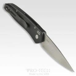 PROTECH KNIVES ProTech Newport Auto Knife Black (3" Stonewash) 3405 All Knife Brands