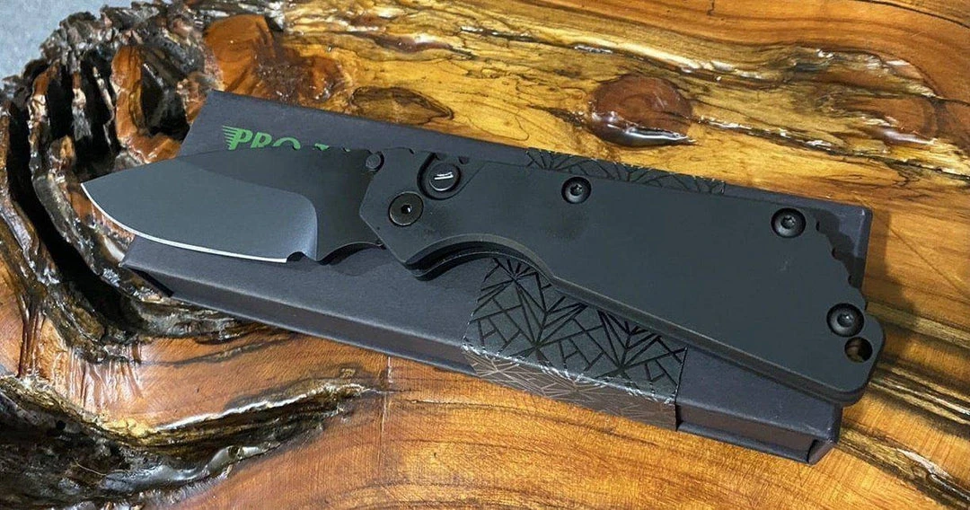 PROTECH KNIVES Protech Strider SnG Auto 2403-OP Operator Black W/Tritium Button All Knife Brands 1 PROTECH KNIVES Protech Strider SnG Auto 2403-OP Operator Black W/Tritium Button All Knife Brands