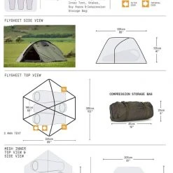 Snugpak Bunker 3 Person Tent / Tactical Shelter (Olive) Tents & Shelters