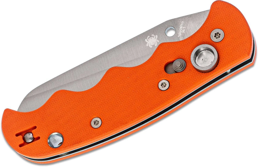 Spyderco Autonomy C165GSOR Auto Folding Knife 3.65" H-1 Satin Serrated Blade, Orange 3 Spyderco Autonomy C165GSOR Auto Folding Knife 3.65" H-1 Satin Serrated Blade, Orange